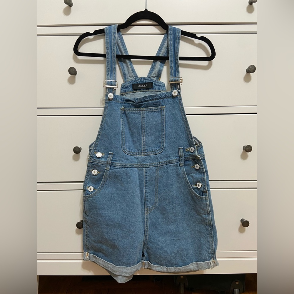 Denim Overall Shorts - Jean shorts - small, 24, 25, 26, 27